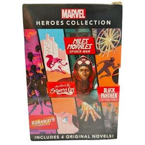 Marvel Heroes Collection (4 Novels) Black Panther, Spiderman, Runaways, Squirrel